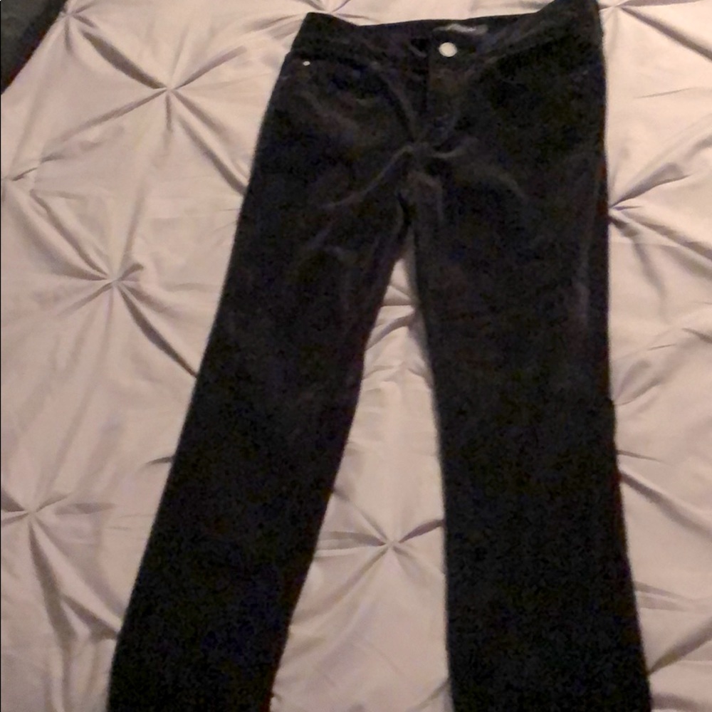 Ann Taylor black velvet skinny pants